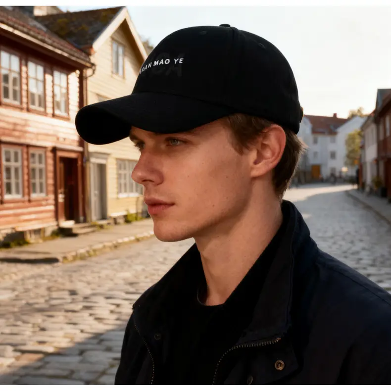 Korean Style Red Baseball Cap with Lettering — feature 14