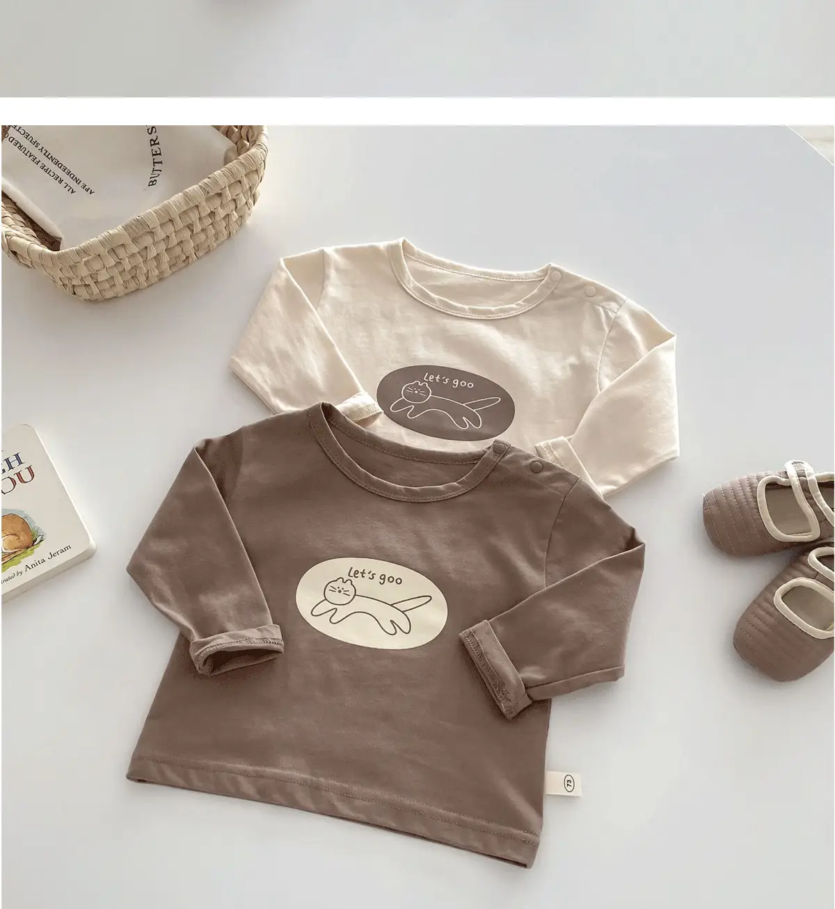 Girls Cartoon T-Shirt 0-5Yr Autumn Cream — feature 12