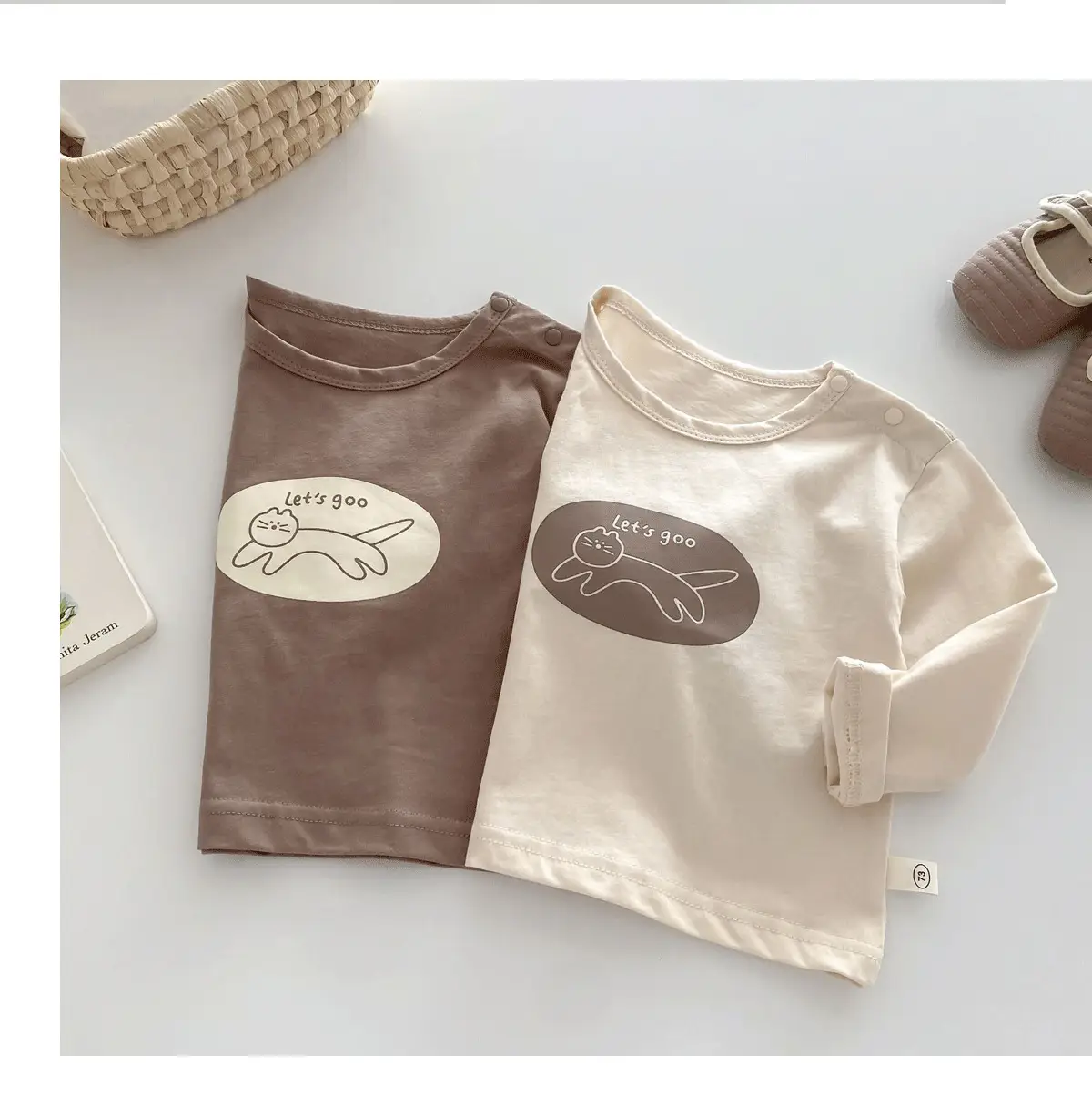 Girls Cartoon T-Shirt 0-5Yr Autumn Cream — feature 15