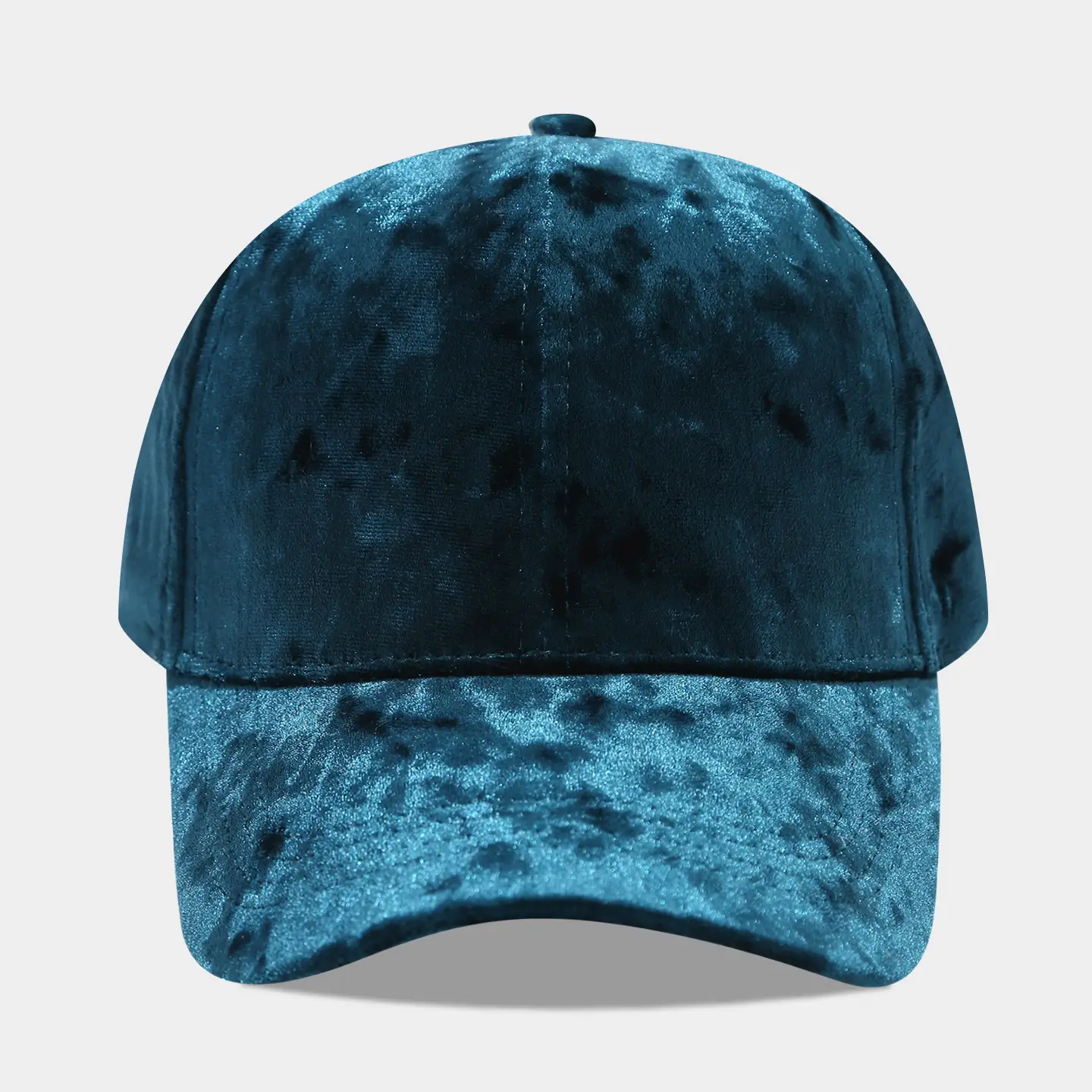 Men Velvet Baseball Cap Blue Curved Bristle Winter Casual - Image 12