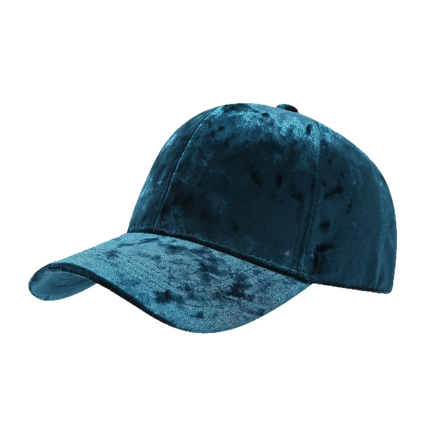 Men Velvet Baseball Cap Blue Curved Bristle Winter Casual - Image 13