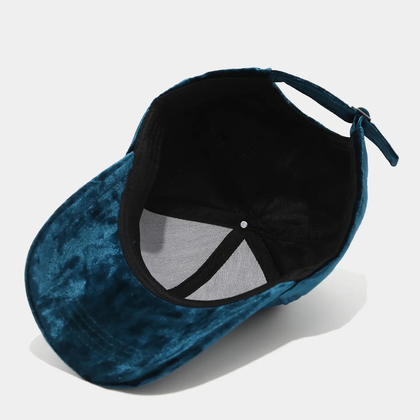 Men Velvet Baseball Cap Blue Curved Bristle Winter Casual — feature 14