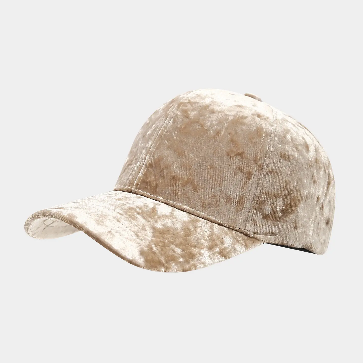 Men Velvet Baseball Cap Blue Curved Bristle Winter Casual - Image 4