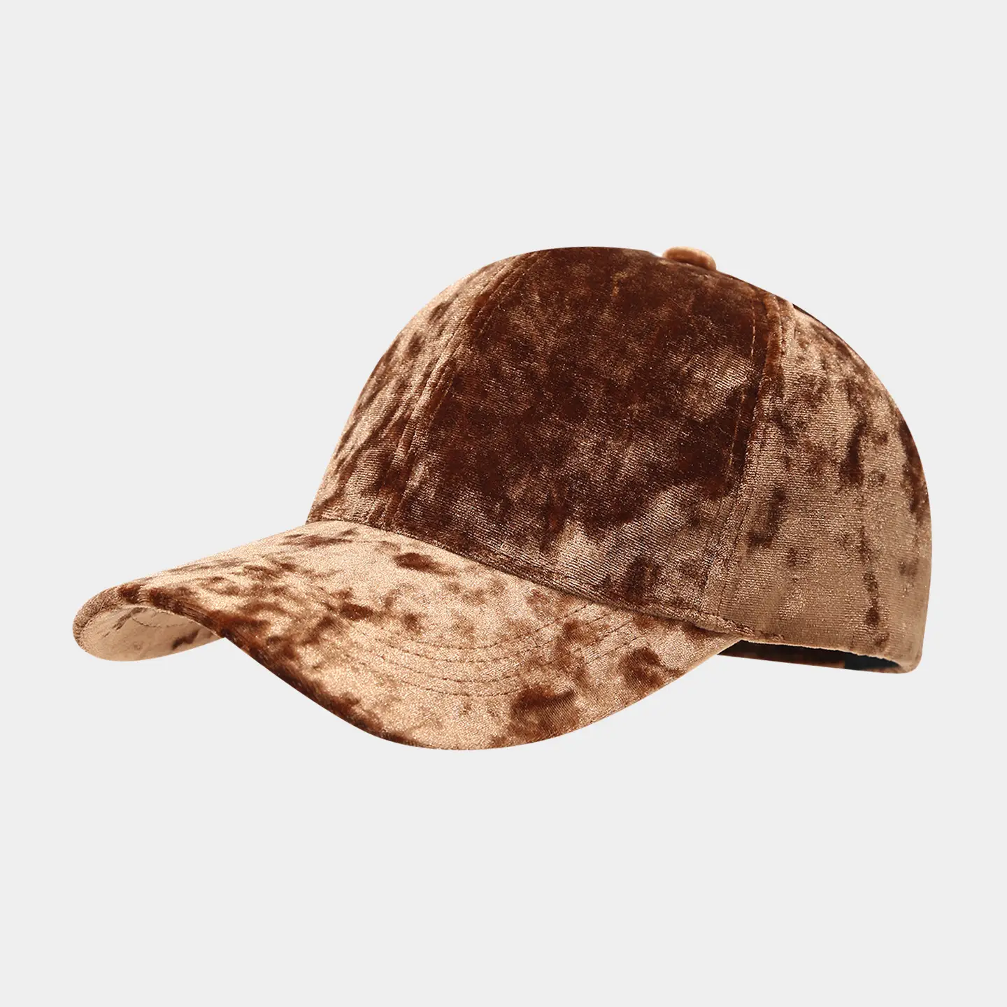 Men Velvet Baseball Cap Blue Curved Bristle Winter Casual - Image 5