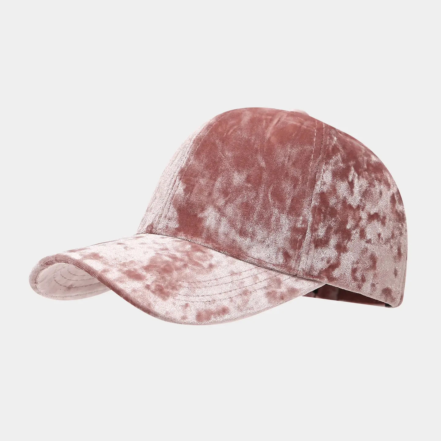 Men Velvet Baseball Cap Blue Curved Bristle Winter Casual - Image 6