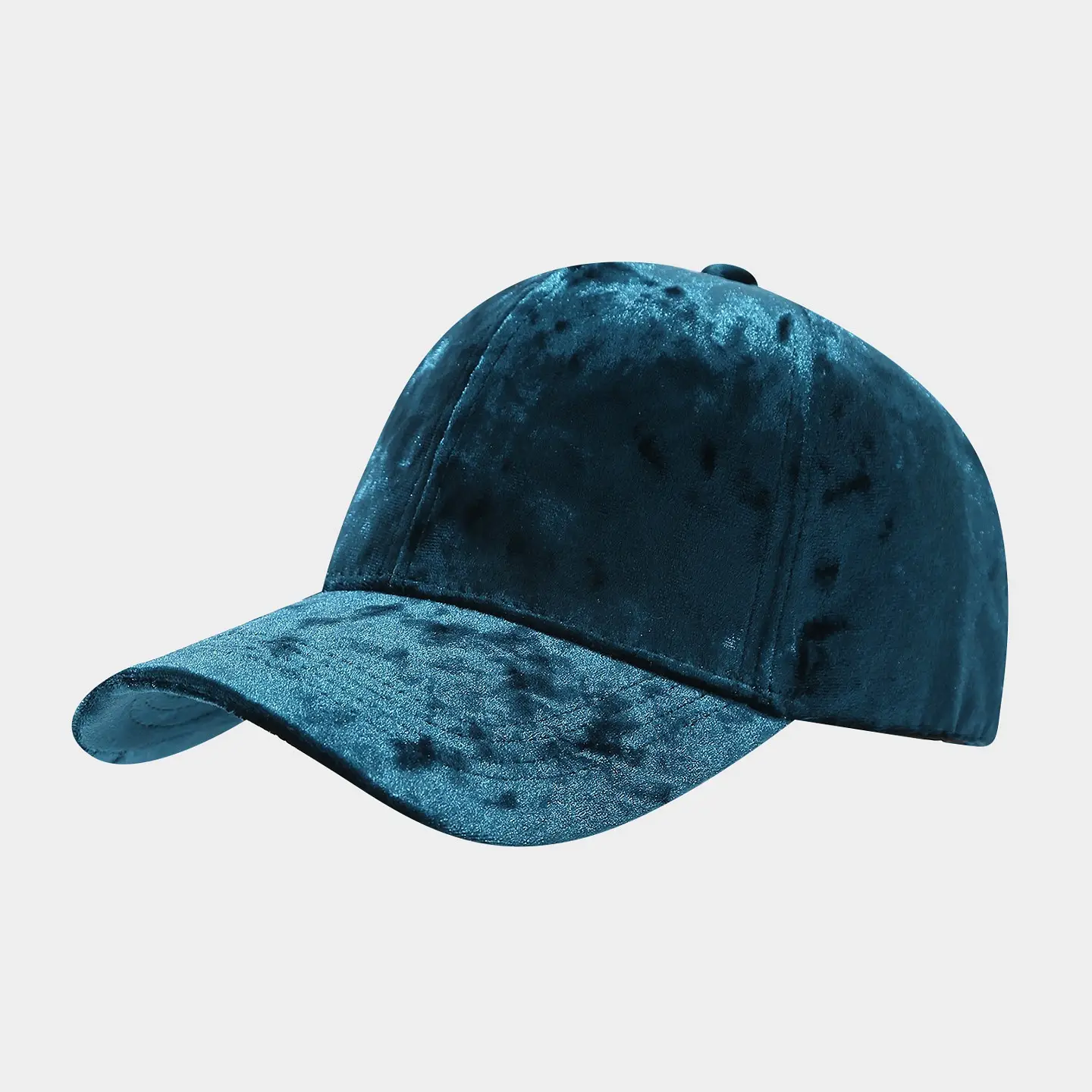 Men Velvet Baseball Cap Blue Curved Bristle Winter Casual - Image 8