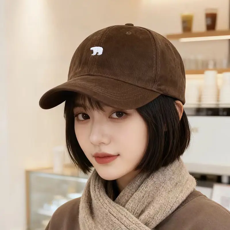 Women Polar Bear Cap with Wide Brim & Sunshade - Image 9