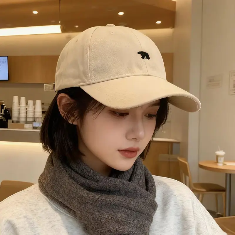 Women Polar Bear Cap with Wide Brim & Sunshade - Image 2