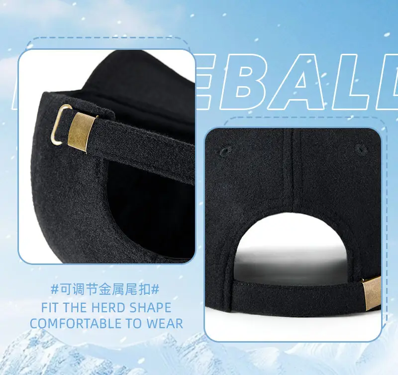Men Wool Cap Winter Warm Windproof Large Head — feature 15