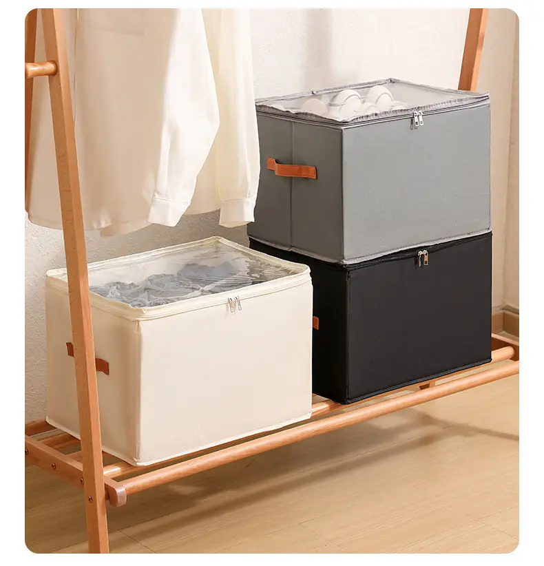 Fabric Multifunctional Compartmentalized Debris Storage Box Foldable Dustproof and Moisture-Proof Shoe Box with Lid Washable Storage Box — feature 16