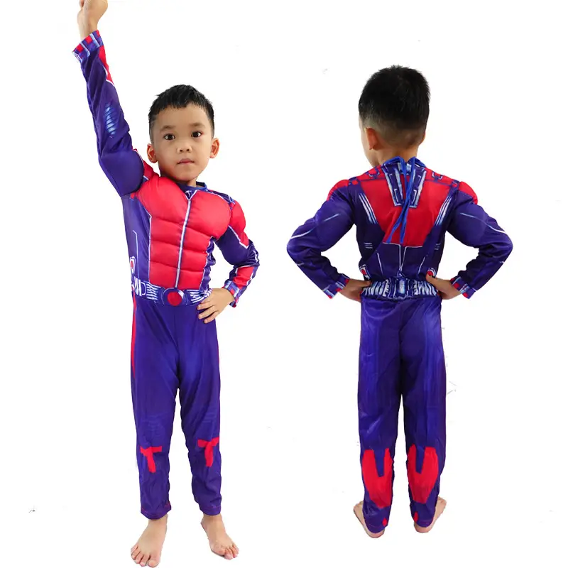 Cosplay Children's Costumes Captain America Hulk Iron Man Batman Spider-Man Flash Muscle Performance Outfit Set
