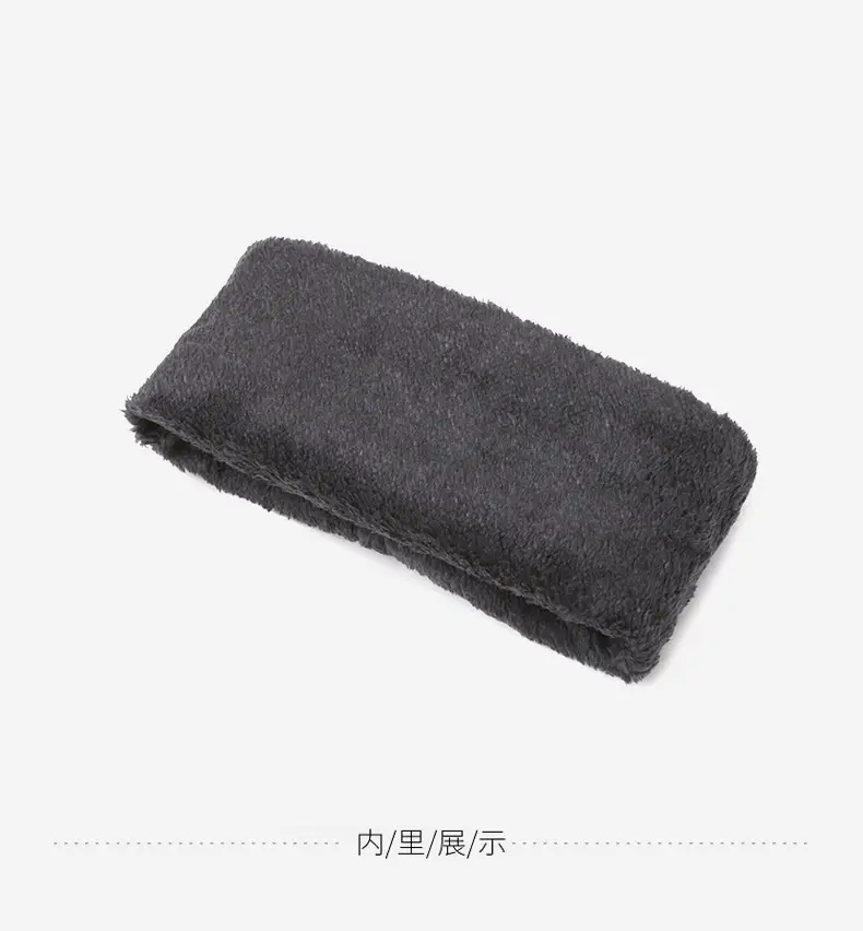 Cross-Border Set of Hats, Men's Winter Scarf, Gloves, Three-Piece Set, Integrated Neck Warmer, Fleece-Lined, Warm Winter Knitted Hat — feature 9