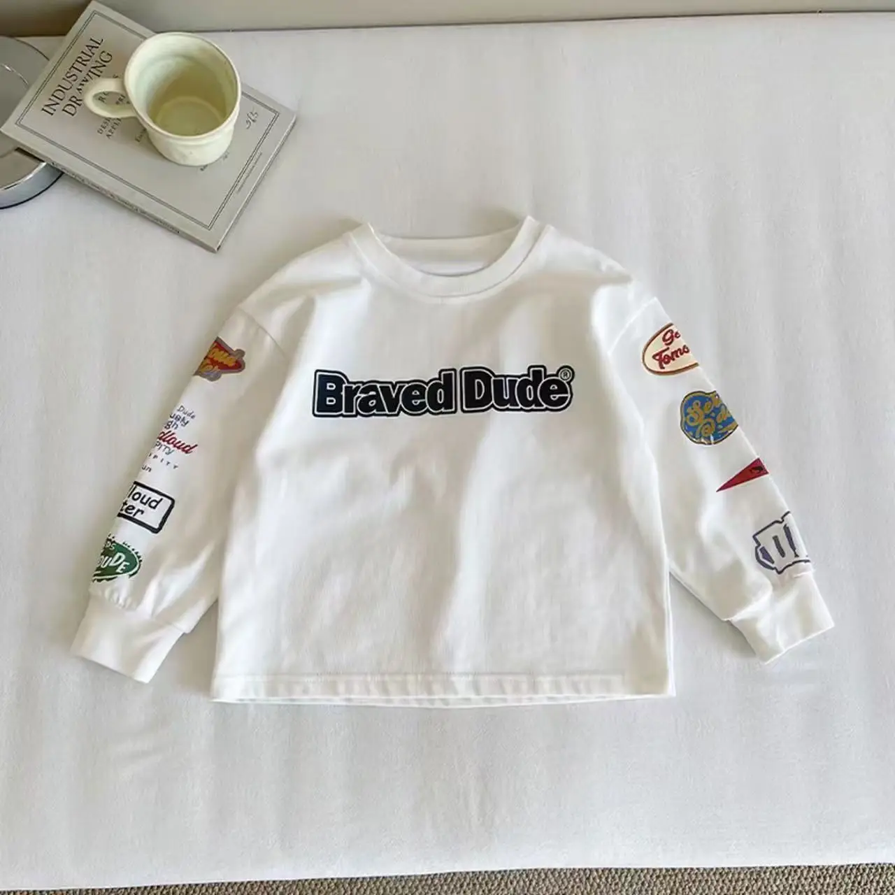 2025 Boys Long Sleeve T-Shirt Black "Braved Dude" — feature 5