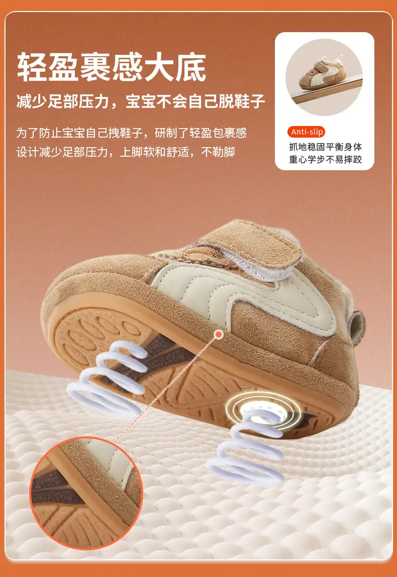 Winter Baby Shoes for Women 0-6-12 Months Soft Sole Fleece-Lined Toddler Shoes — feature 18