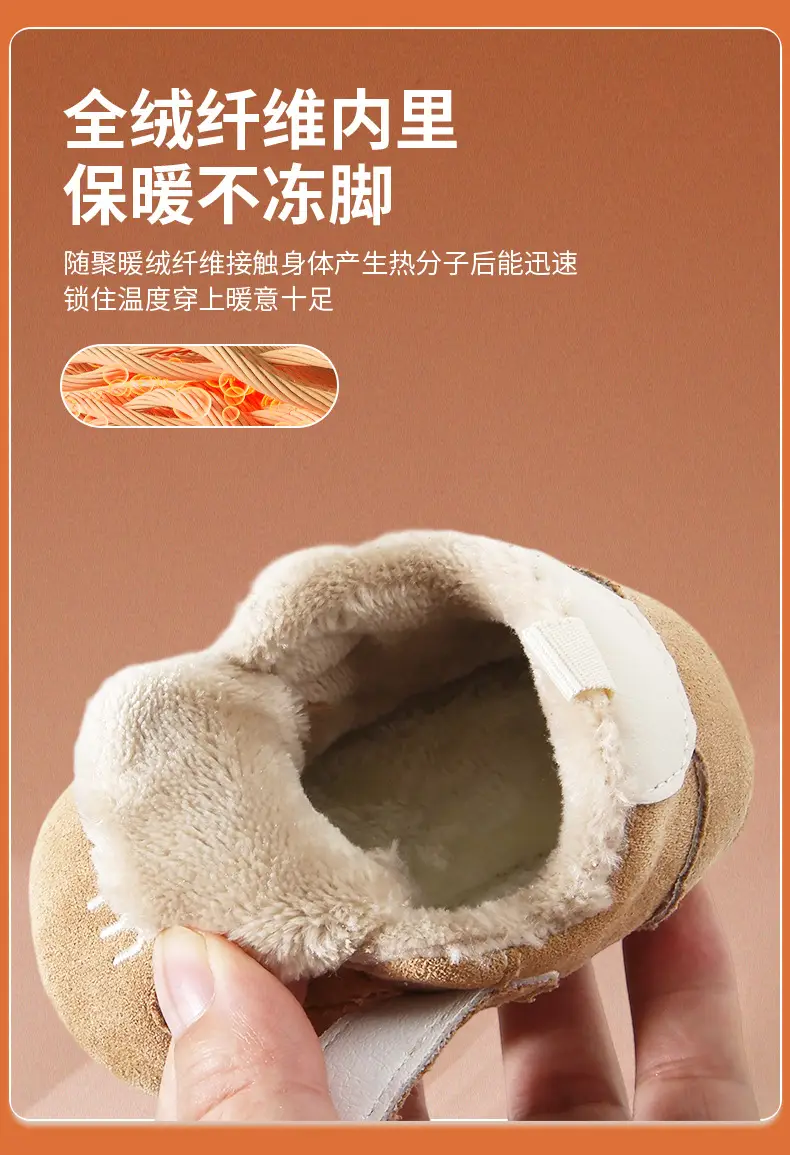 Winter Baby Shoes for Women 0-6-12 Months Soft Sole Fleece-Lined Toddler Shoes — feature 19