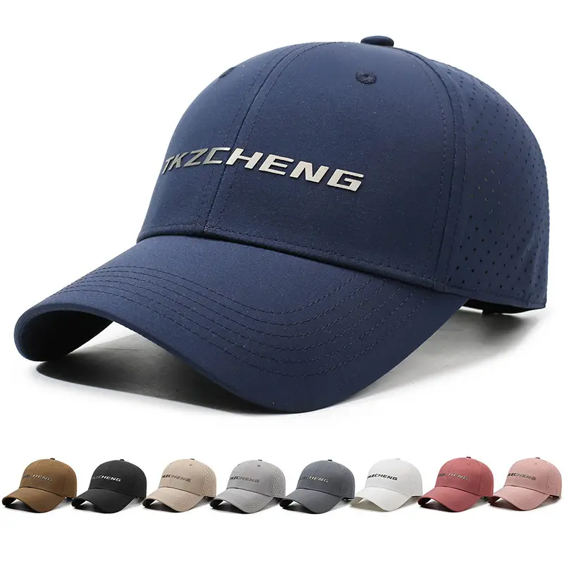 Men Officer Duckbill Cap Beige Mesh Sun Hat - Image 11