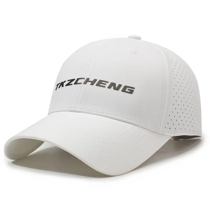 Men Officer Duckbill Cap Beige Mesh Sun Hat - Image 2