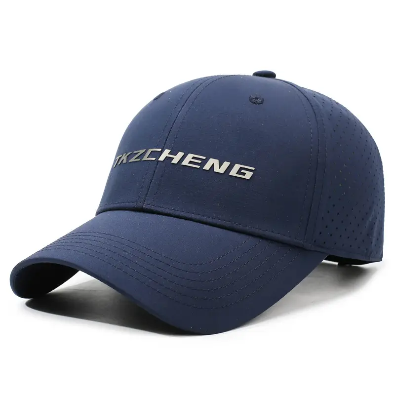 Men Officer Duckbill Cap Beige Mesh Sun Hat - Image 4