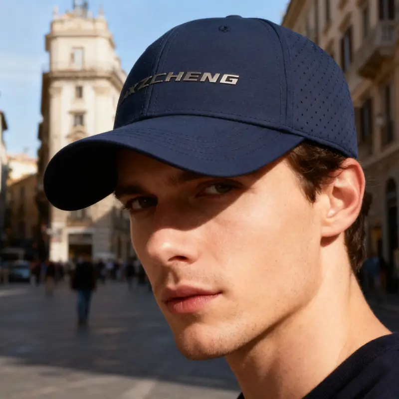 Men Officer Duckbill Cap Beige Mesh Sun Hat - Image 12