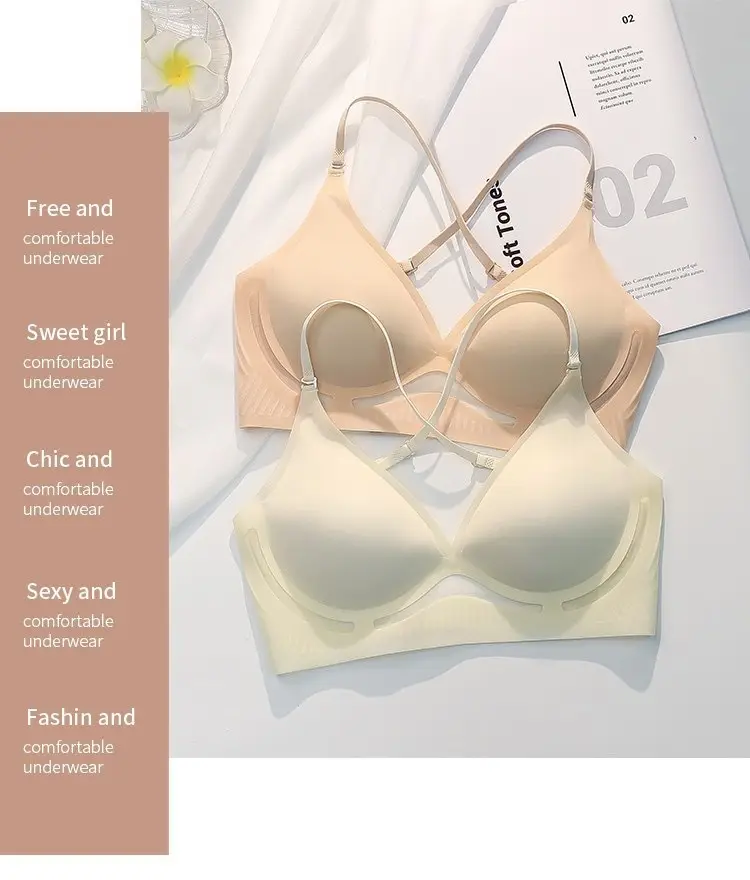 Nude Big U Beautiful Back Jelly Seamless Intimates for Women with Multiple Ways to Wear Cut Out Backless Comfortable Breathable Wire-Free Bra — feature 16