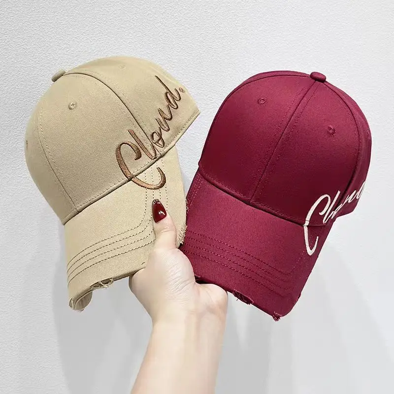 Women's Pink English Embroidered Cap Large