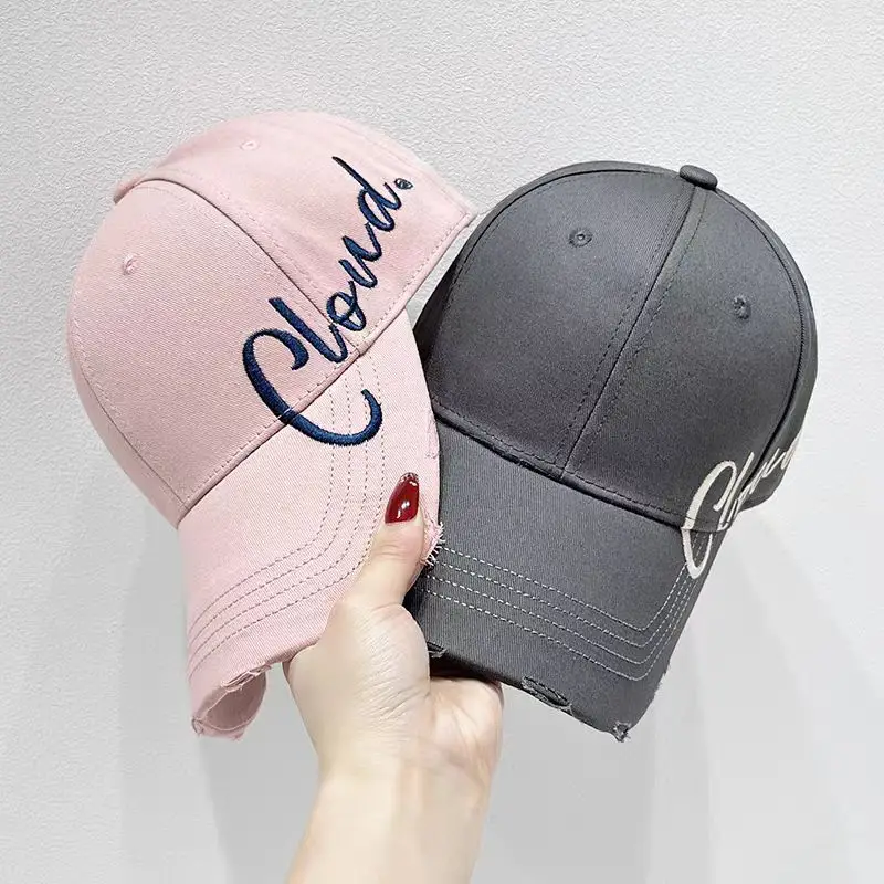 Women's Pink English Embroidered Cap Large