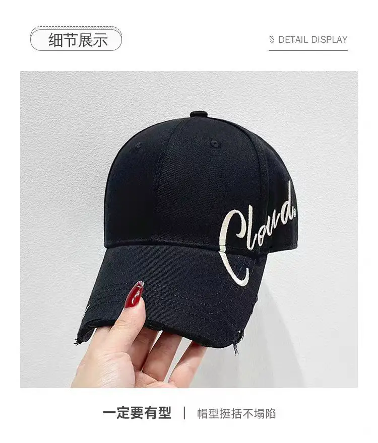 Women's Pink English Embroidered Cap Large — feature 10