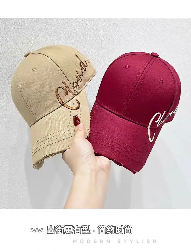Women's Pink English Embroidered Cap Large — feature 4