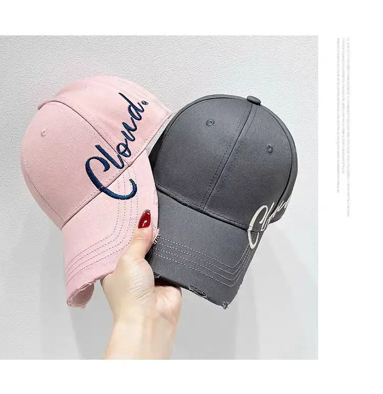 Women's Pink English Embroidered Cap Large — feature 5