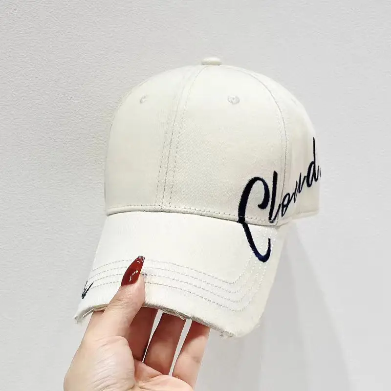 Women's Pink English Embroidered Cap Large