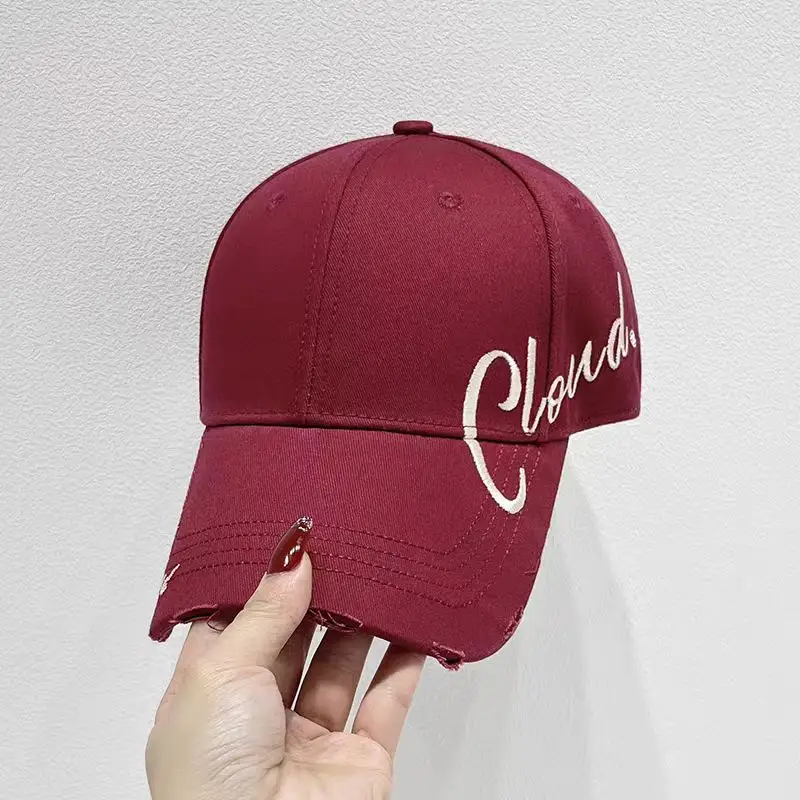 Women's Pink English Embroidered Cap Large