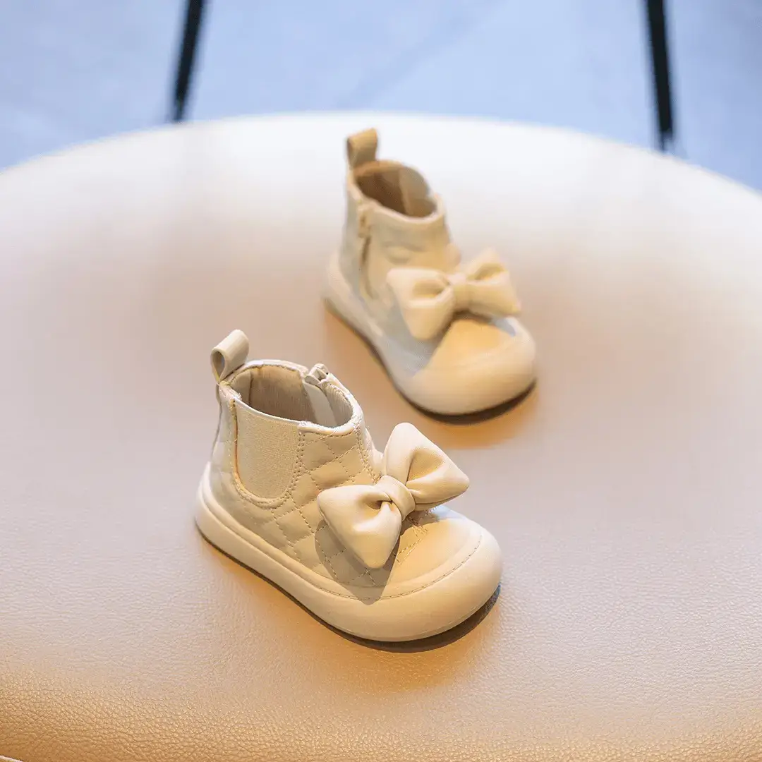 Baby Girl Boots Sweet Bow Soft Sole Autumn Winter