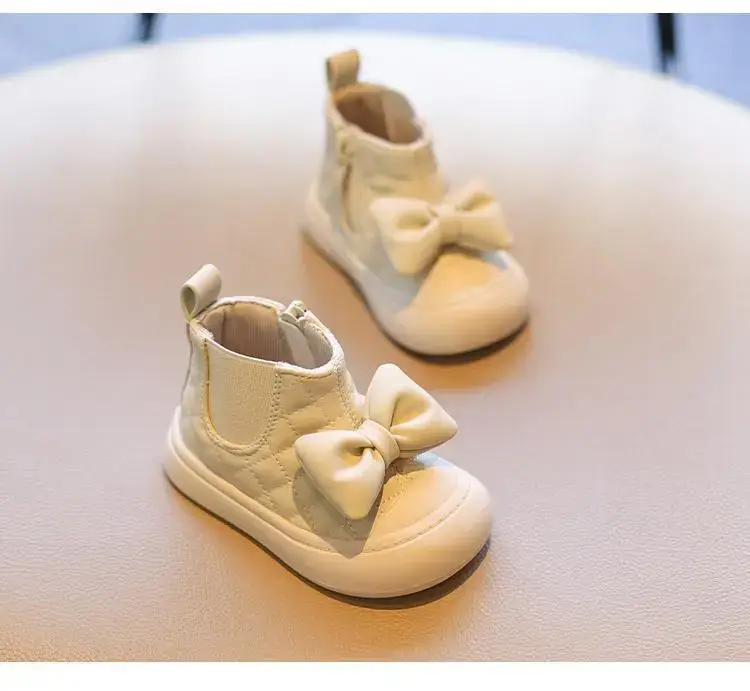 Baby Girl Boots Sweet Bow Soft Sole Autumn Winter — feature 2