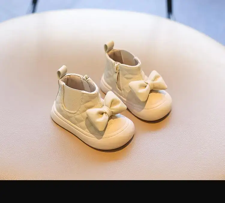 Baby Girl Boots Sweet Bow Soft Sole Autumn Winter — feature 9