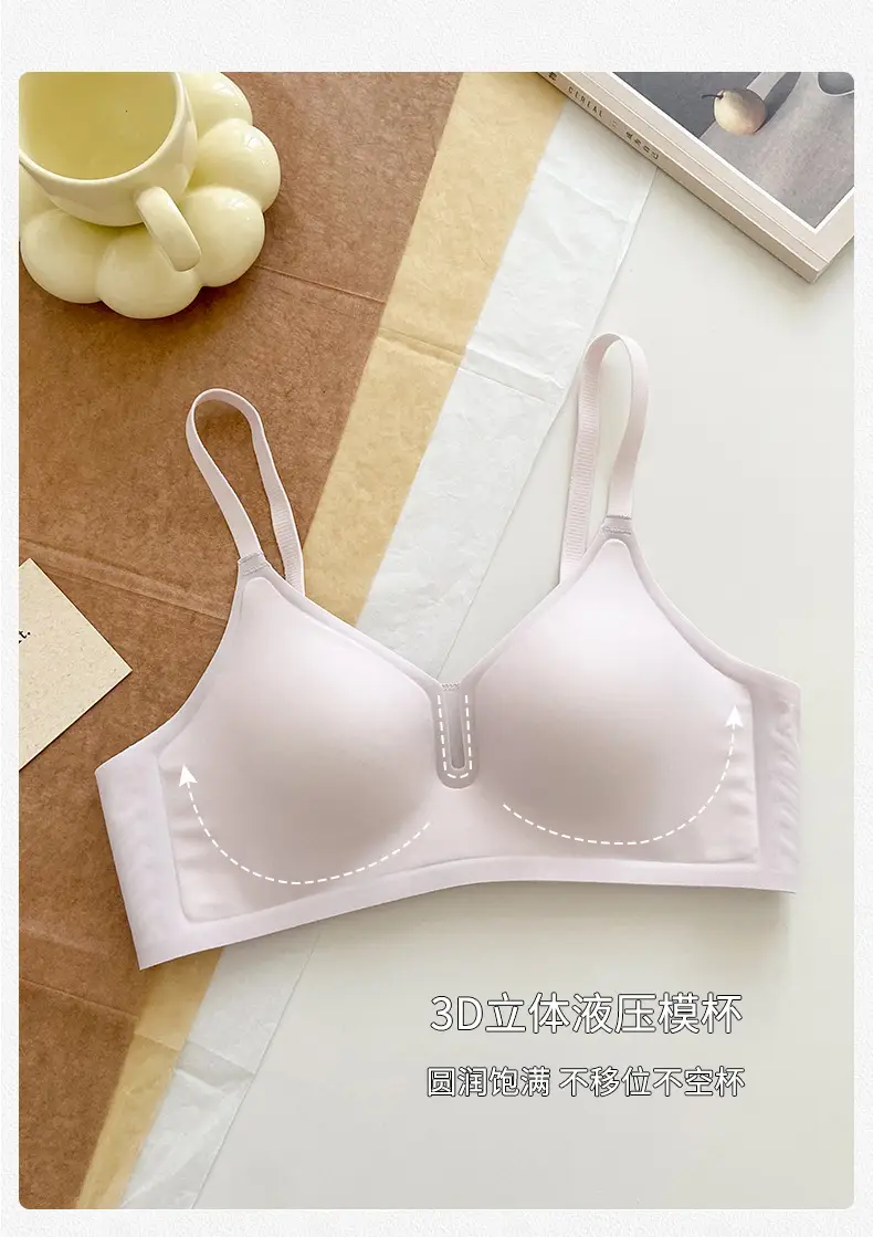 Thin Bra for Small Breasts, Seamless Nude Bra, No Rims, Invisible Adjustable Push-Up Bra for Women — feature 3