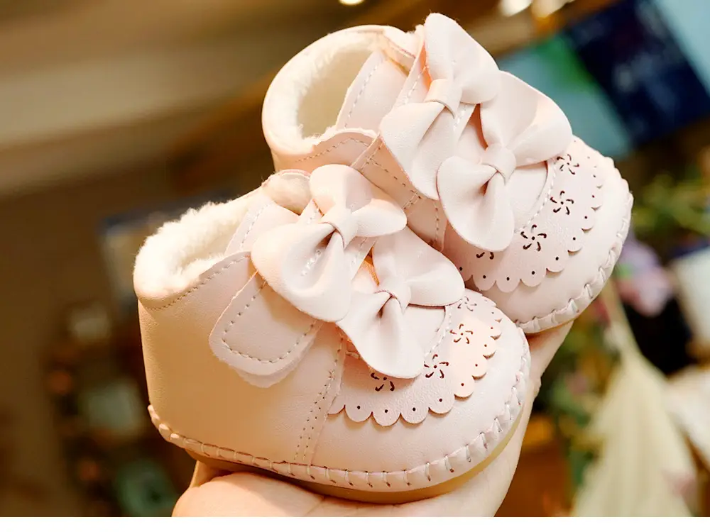 Baby Shoes Soft Sole Winter Fleece Lined 0-1Yr — feature 7
