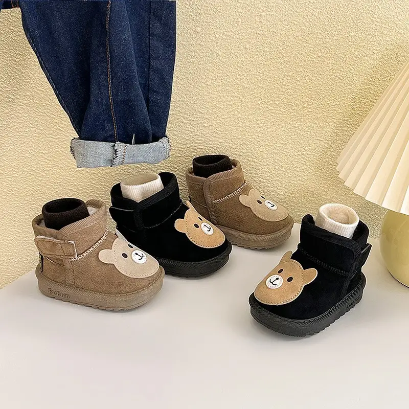 Baby Velvet Snow Boots for Girls Winter Toddler Shoes