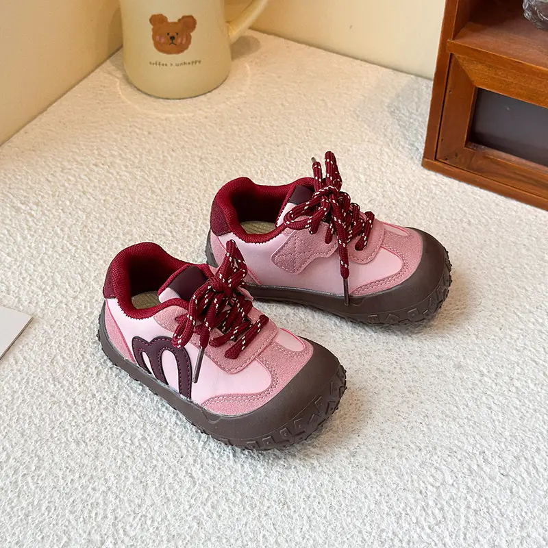 Kids Spring & Fall Sneakers Grey Soft Soled