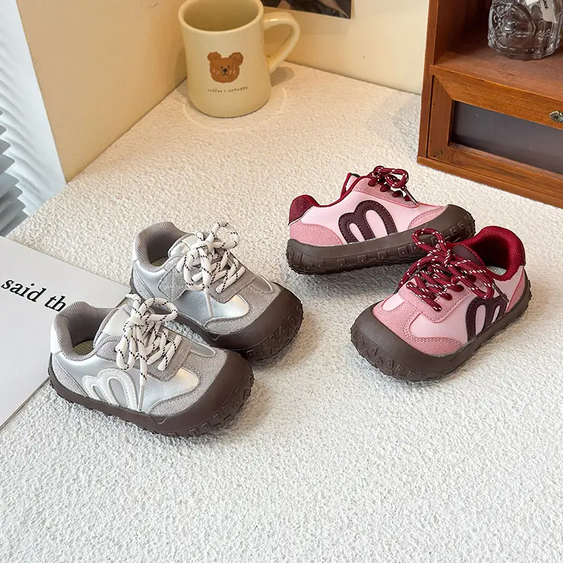 Kids Spring & Fall Sneakers Grey Soft Soled — feature 3