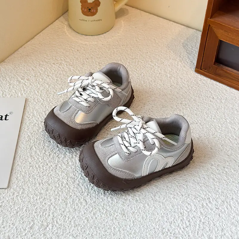 Kids Spring & Fall Sneakers Grey Soft Soled — feature 8