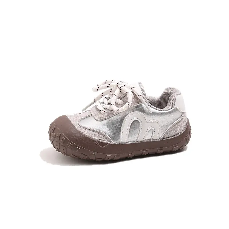 Kids Spring & Fall Sneakers Grey Soft Soled — feature 9