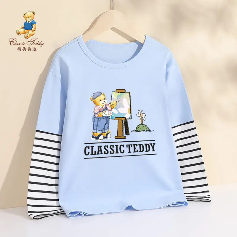 Classic Teddy Long Sleeve Printed T-Shirt Lavender - Image 11