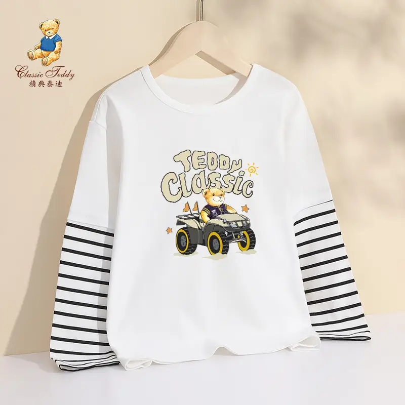 Classic Teddy Long Sleeve Printed T-Shirt Lavender - Image 9