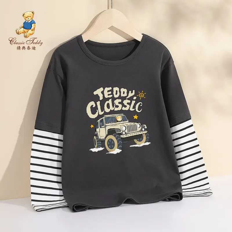 Classic Teddy Long Sleeve Printed T-Shirt Lavender - Image 2