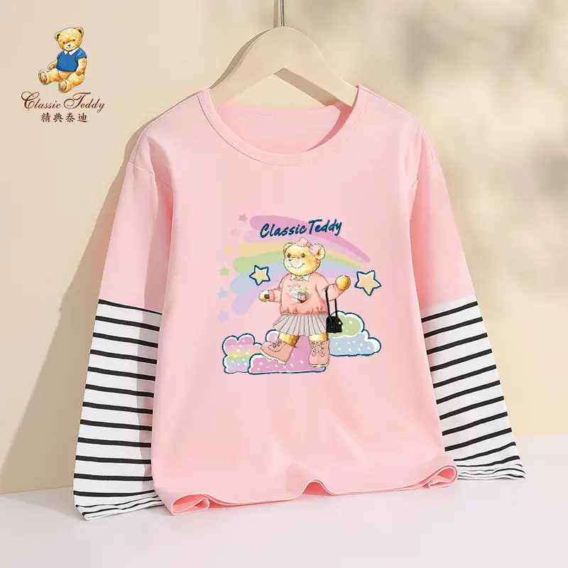 Classic Teddy Long Sleeve Printed T-Shirt Lavender - Image 3