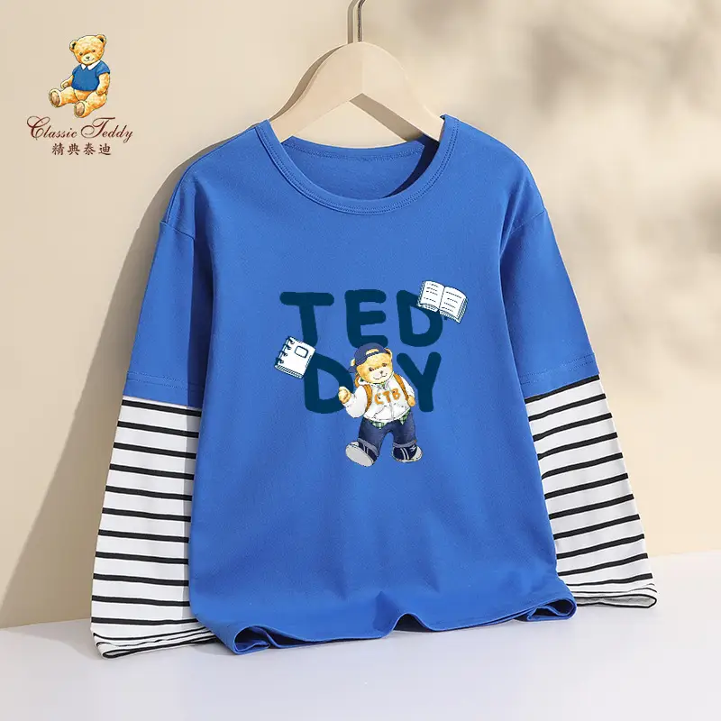Classic Teddy Long Sleeve Printed T-Shirt Lavender - Image 5