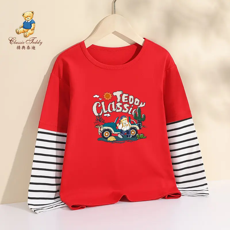 Classic Teddy Long Sleeve Printed T-Shirt Lavender - Image 7