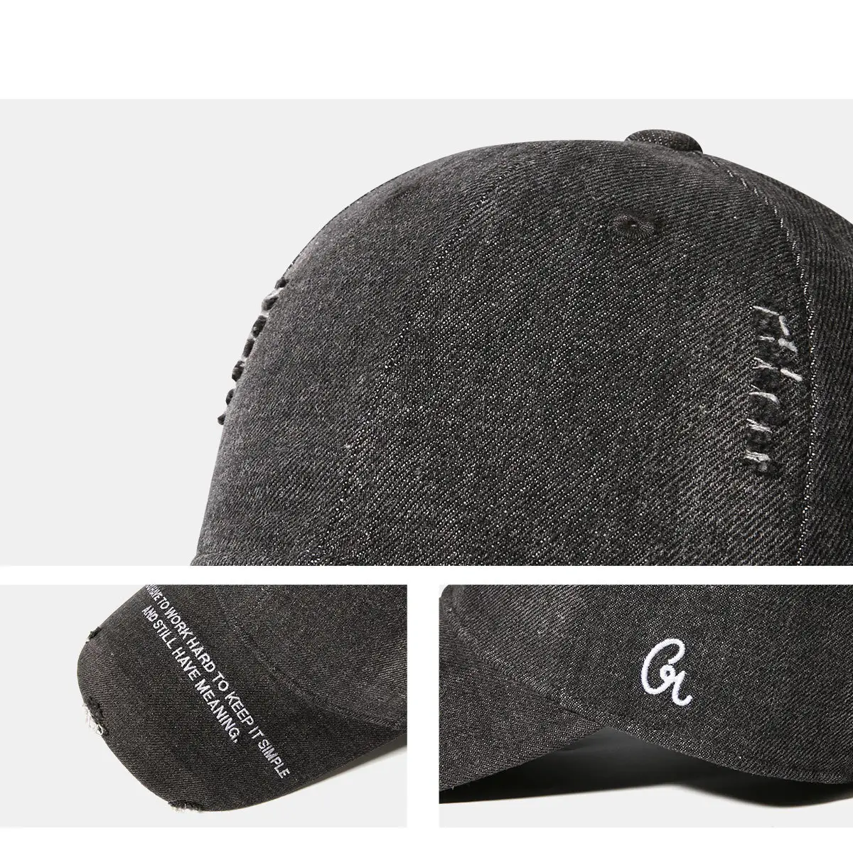 Vintage Distressed Duckbill Cap Women All Season Sunshade