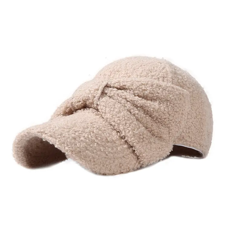 Pink Fleece Cap for Women Warm Winter Hat