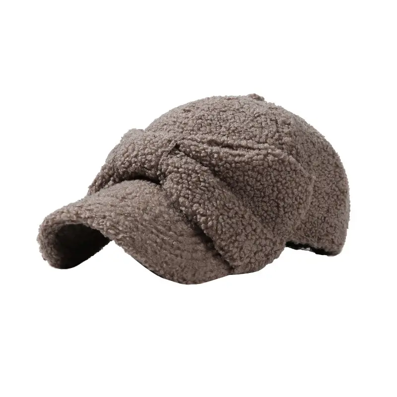 Pink Fleece Cap for Women Warm Winter Hat